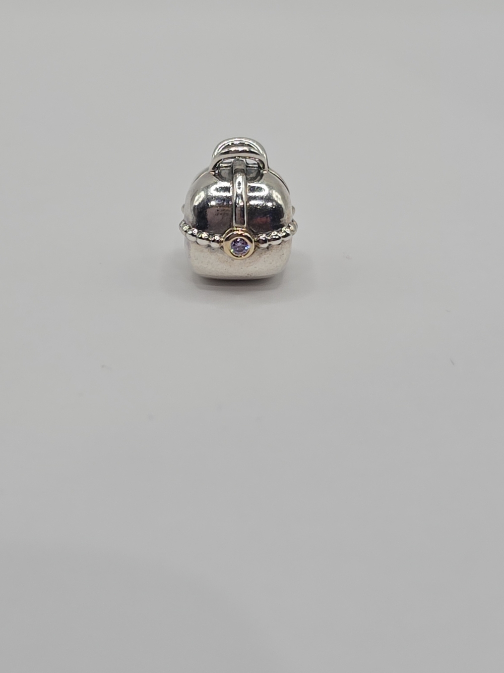 Retired Pandora Sterling Silver & 14k Gold Purse Clip Charm